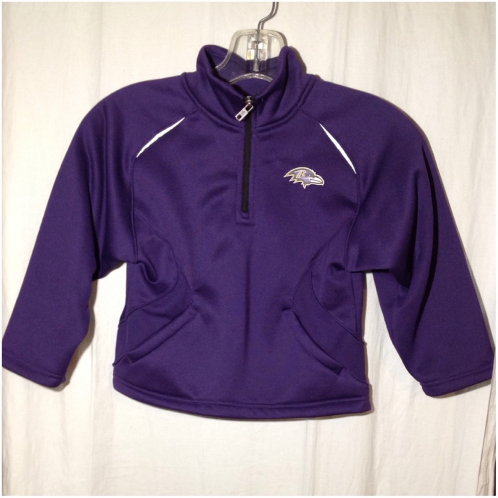 NFL Team Apparel Size 4 Baltimore Ravens Pullover - Picture 1 of 6